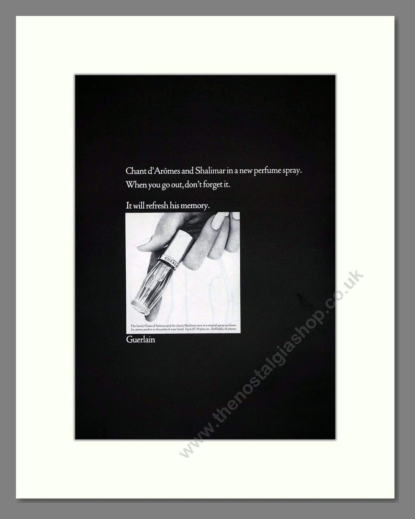 Guerlain - Shalimar. Vintage Advert 1965 (ref AD65533)