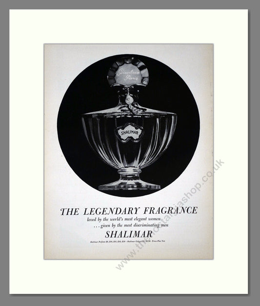 Guerlain - Shalimar. Vintage Advert 1959 (ref AD65538)