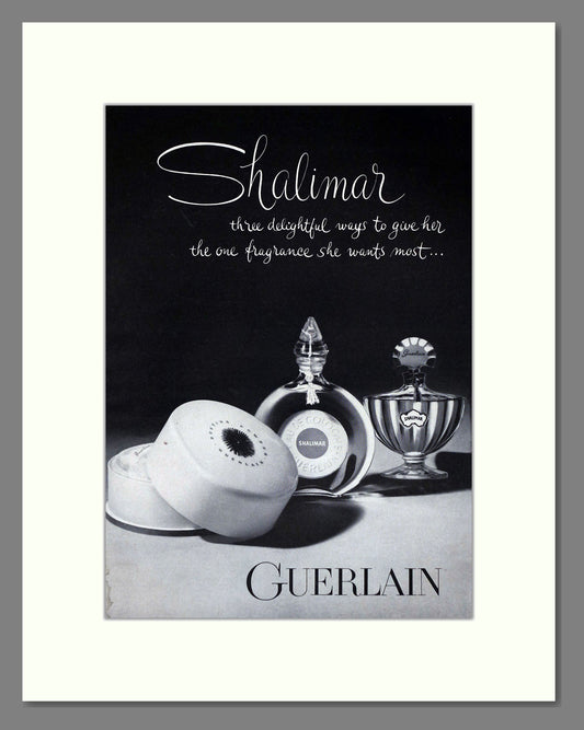 Guerlain - Shalimar. Vintage Advert 1961 (ref AD65539)