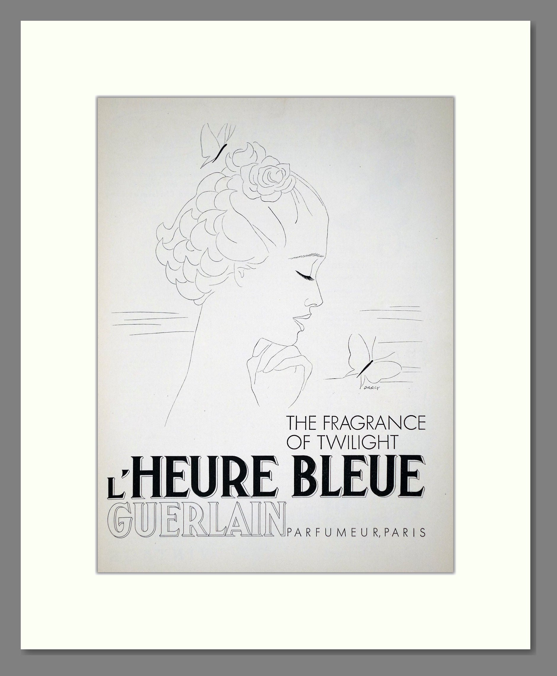 Guerlain - L'Heure Bleue. Vintage Advert 1936 (ref AD65549)