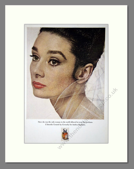 Givenchy - L'Interdit Audrey Hepburn. Vintage Advert 1970 (ref AD65561)