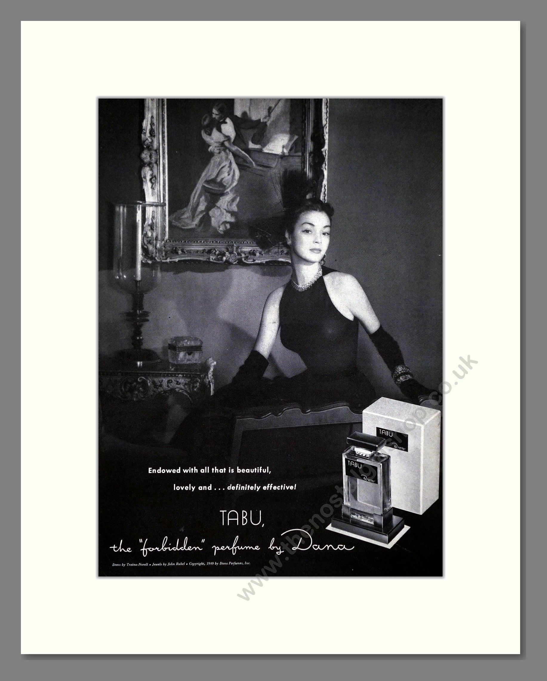 Dana - Tabu. Vintage Advert 1949 (ref AD65570)