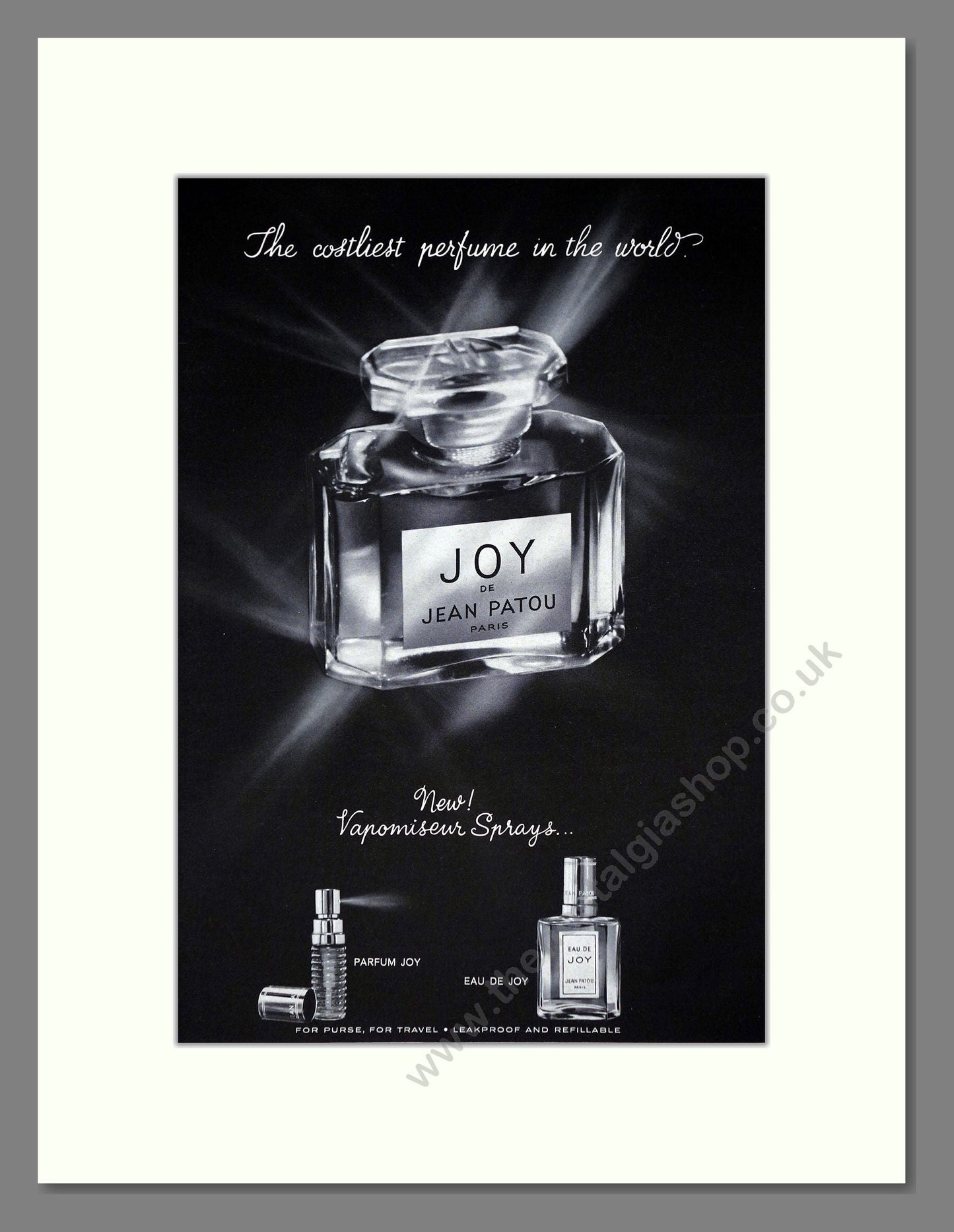 Jean Patou - Joy. Vintage Advert 1965 (ref AD65582)