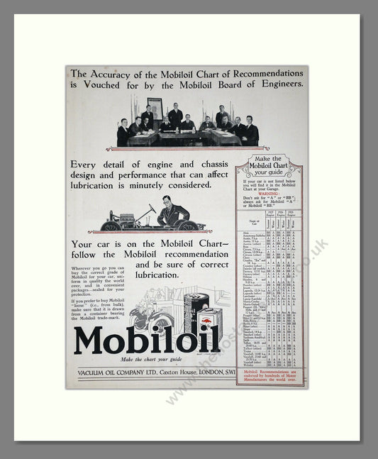 Mobiloil - Motor Oil. Vintage Advert 1927 (ref AD65584)