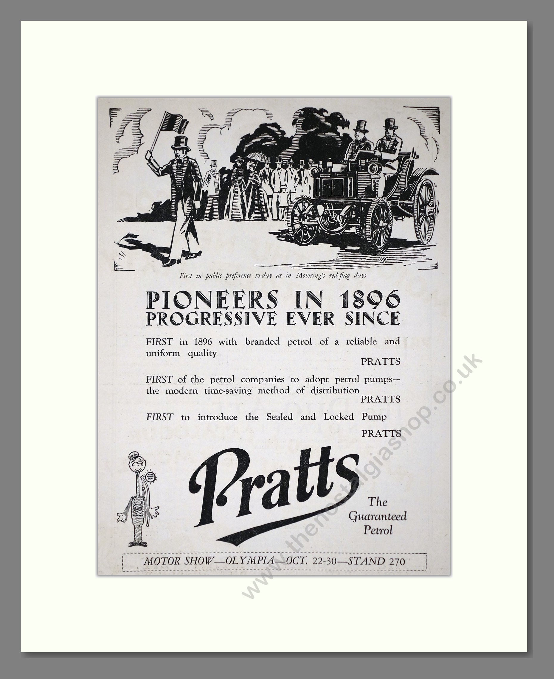 Pratts - Pioneers In 1896. Vintage Advert 1926 (ref AD65598)