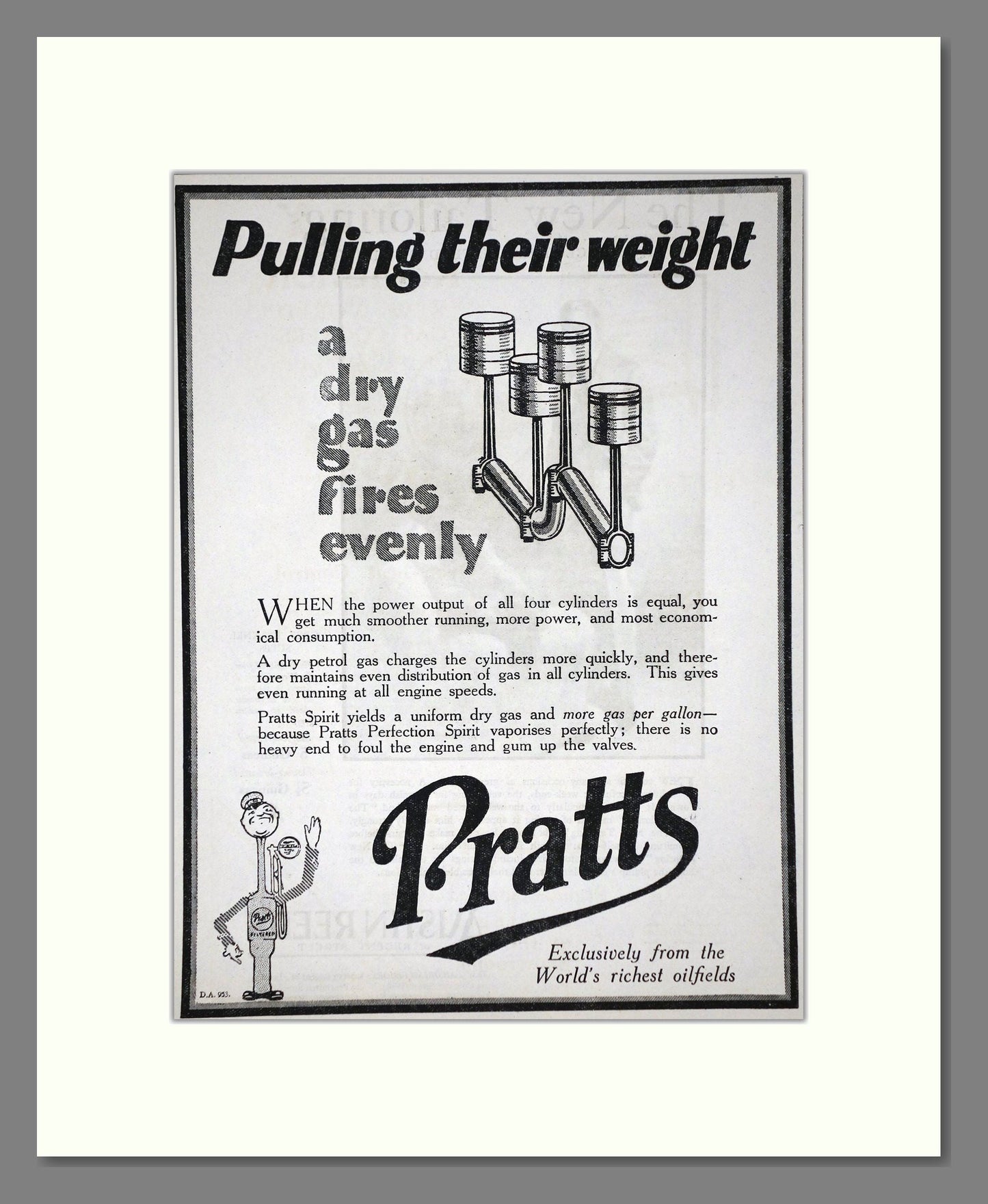 Pratts - Pulling Their Weight. Vintage Advert 1927 (ref AD65601)