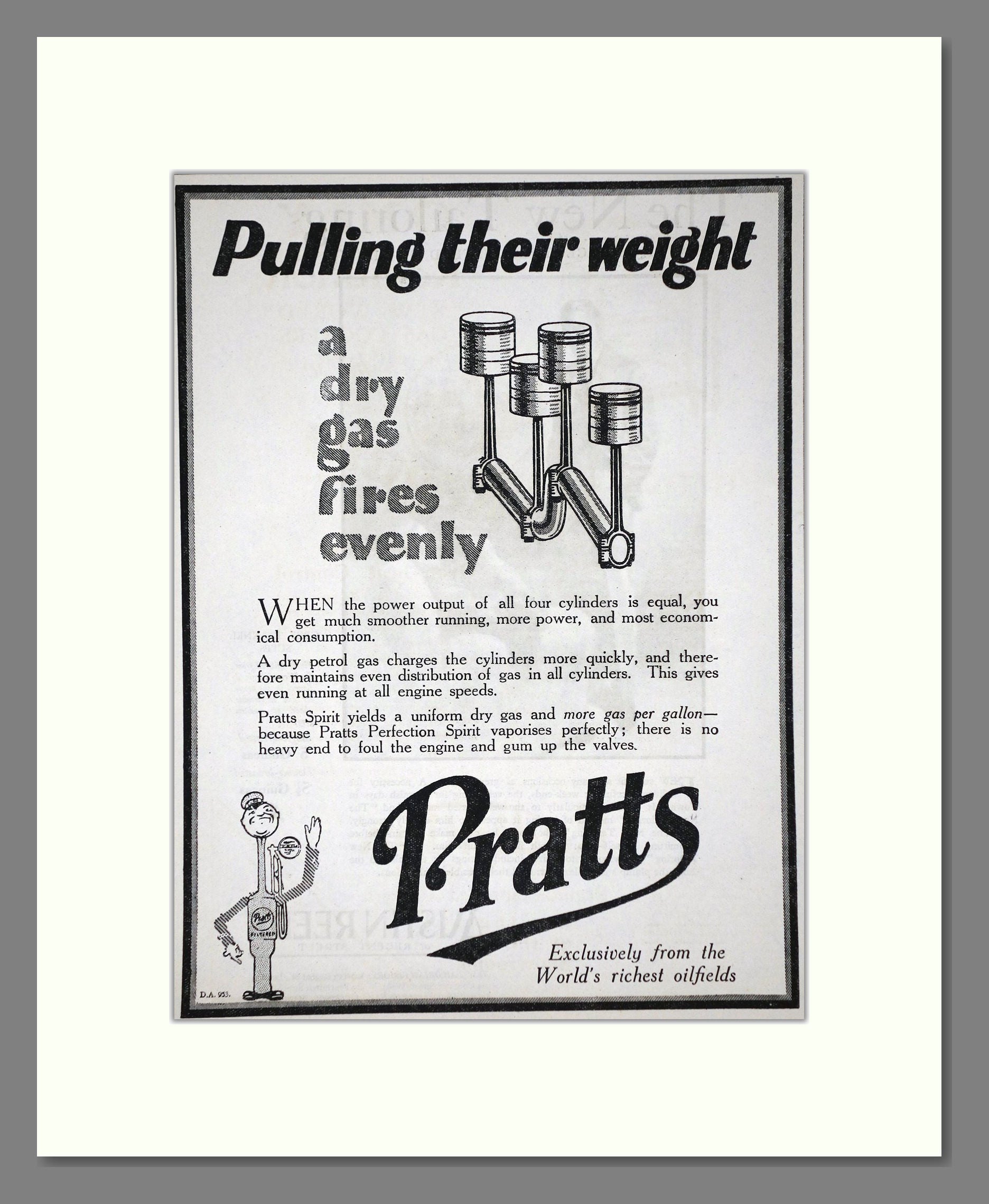 Pratts - Pulling Their Weight. Vintage Advert 1927 (ref AD65601)