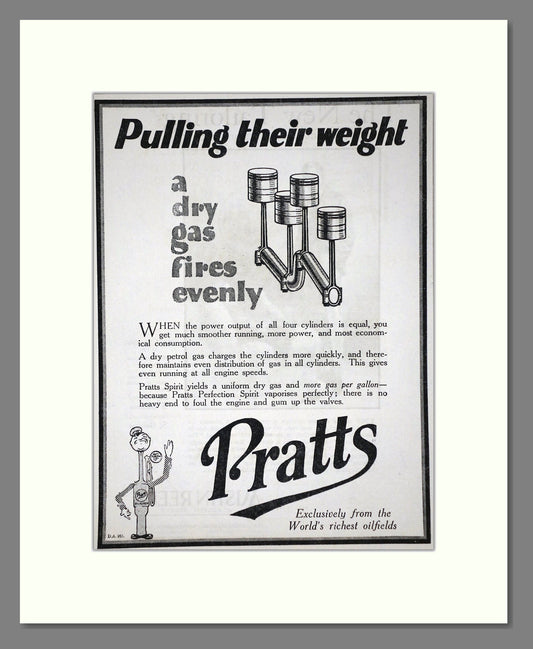 Pratts - Pulling Their Weight. Vintage Advert 1927 (ref AD65601)