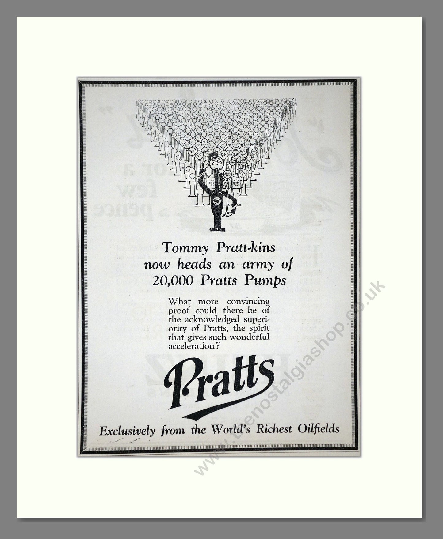 Pratts - Tommy Pratt-kins. Vintage Advert 1927 (ref AD65604)
