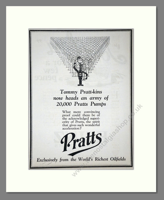 Pratts - Tommy Pratt-kins. Vintage Advert 1927 (ref AD65604)