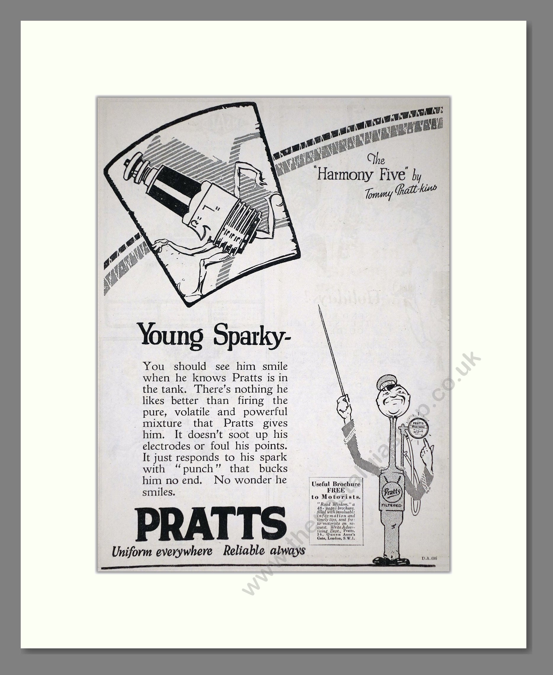 Pratts - Young Sparky. Vintage Advert 1926 (ref AD65606)