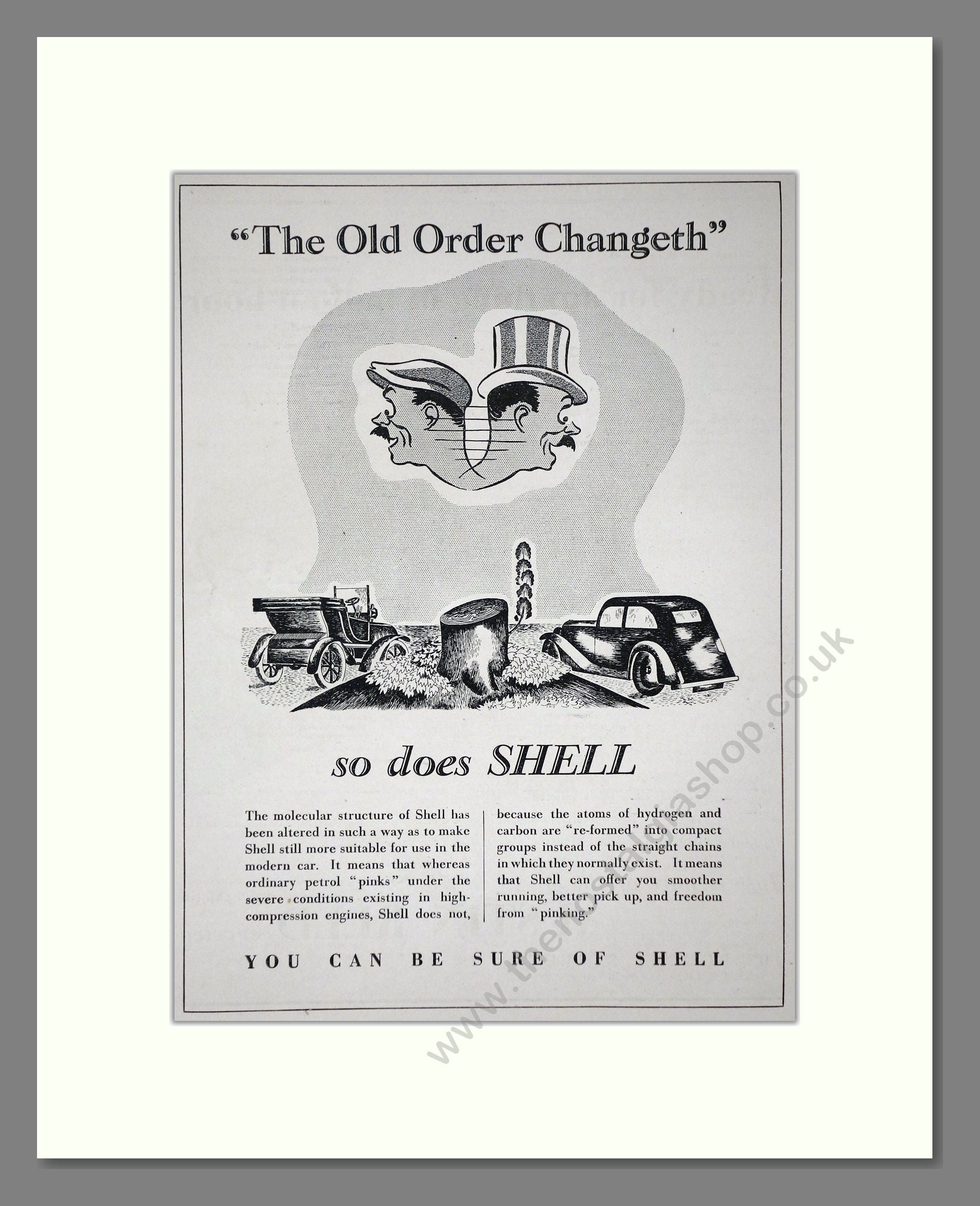 Shell - The Old Order Changeth. Vintage Advert 1937 (ref AD65620)
