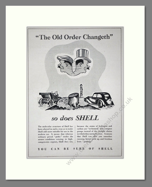 Shell - The Old Order Changeth. Vintage Advert 1937 (ref AD65620)