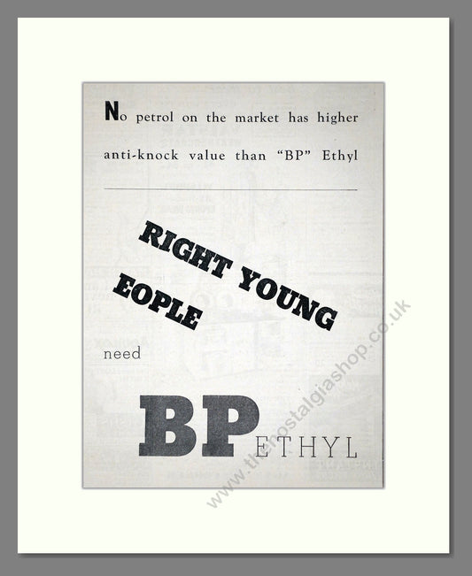 BP - Ethyl Petrol. Vintage Advert 1935 (ref AD65630)