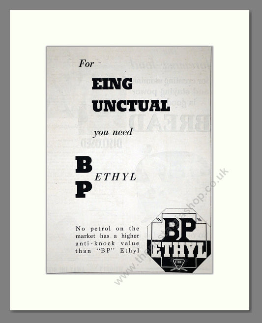 BP - Ethyl Petrol. Vintage Advert 1935 (ref AD65631)