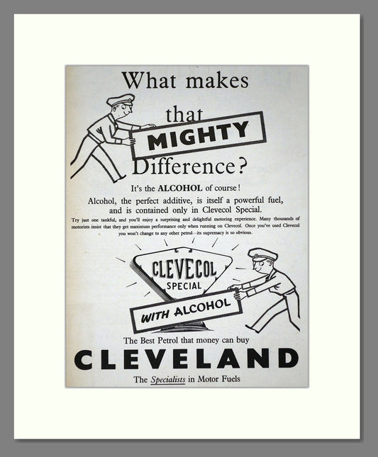 Cleveland - Clevecol Petrol With Alcohol. Vintage Advert 1955 (ref AD65632)