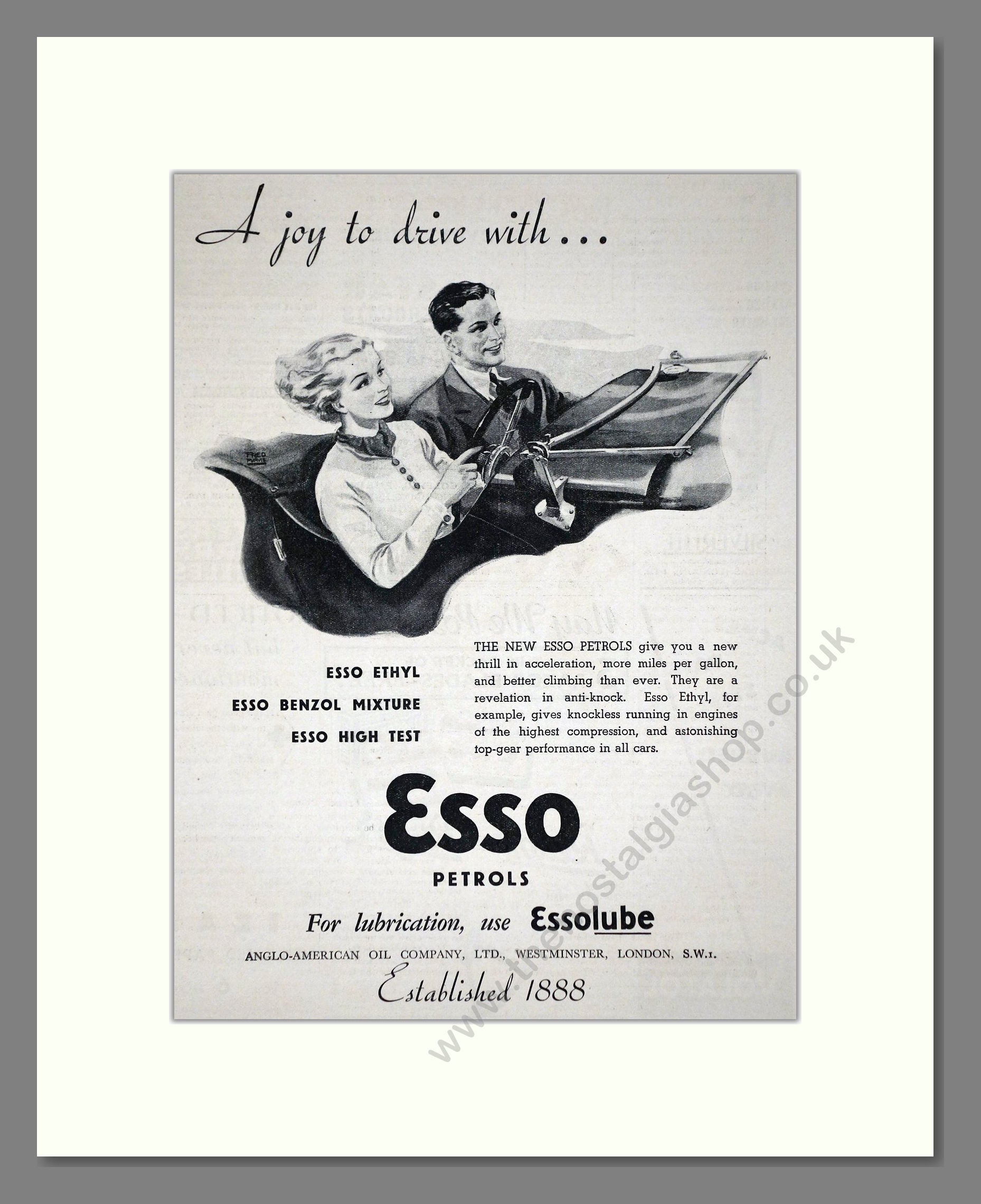 Esso - Essolube Motor Oil. Vintage Advert 1935 (ref AD65637) – The ...