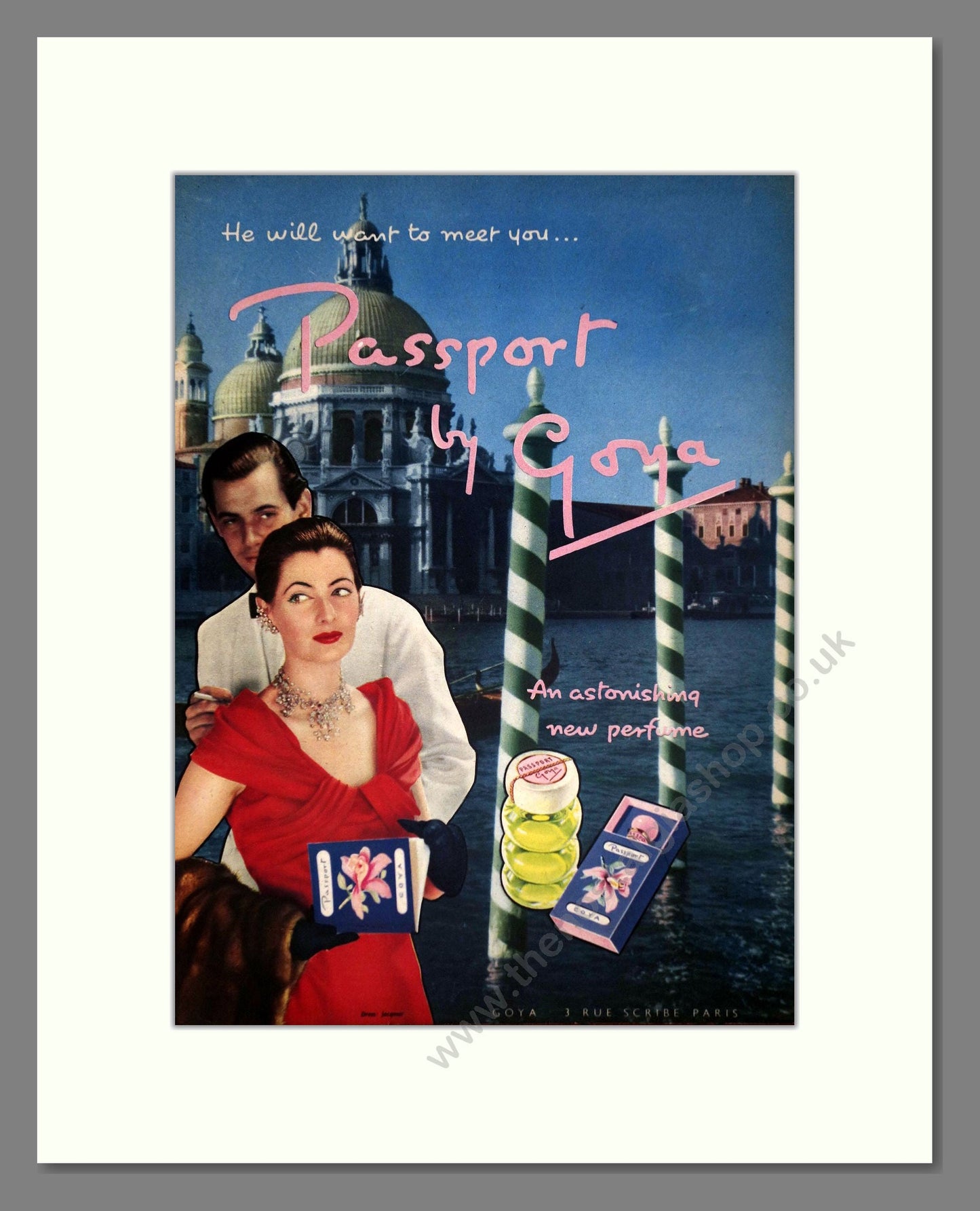 Goya - Passport. Vintage Advert 1957 (ref AD65995)