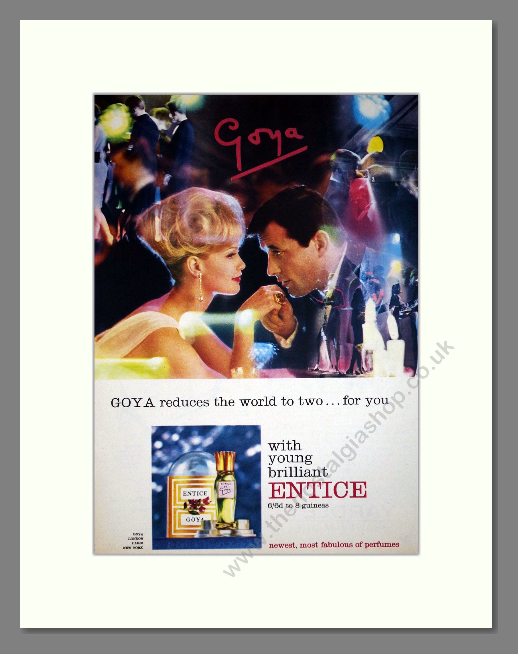 Goya - Entice. Vintage Advert 1962 (ref AD66001)