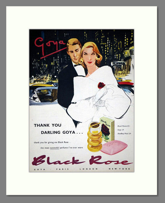 Goya - Black Rose. Vintage Advert 1956 (ref AD66004)