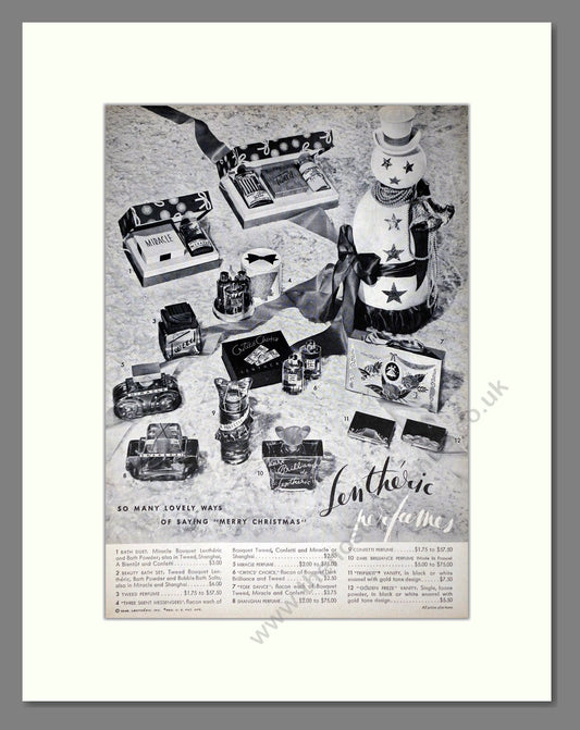 Lentheric - Perfumes. Vintage Advert 1948 (ref AD66012)