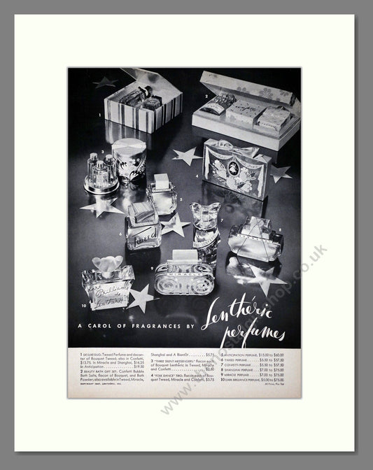 Lentheric - Perfumes. Vintage Advert 1947 (ref AD66013)