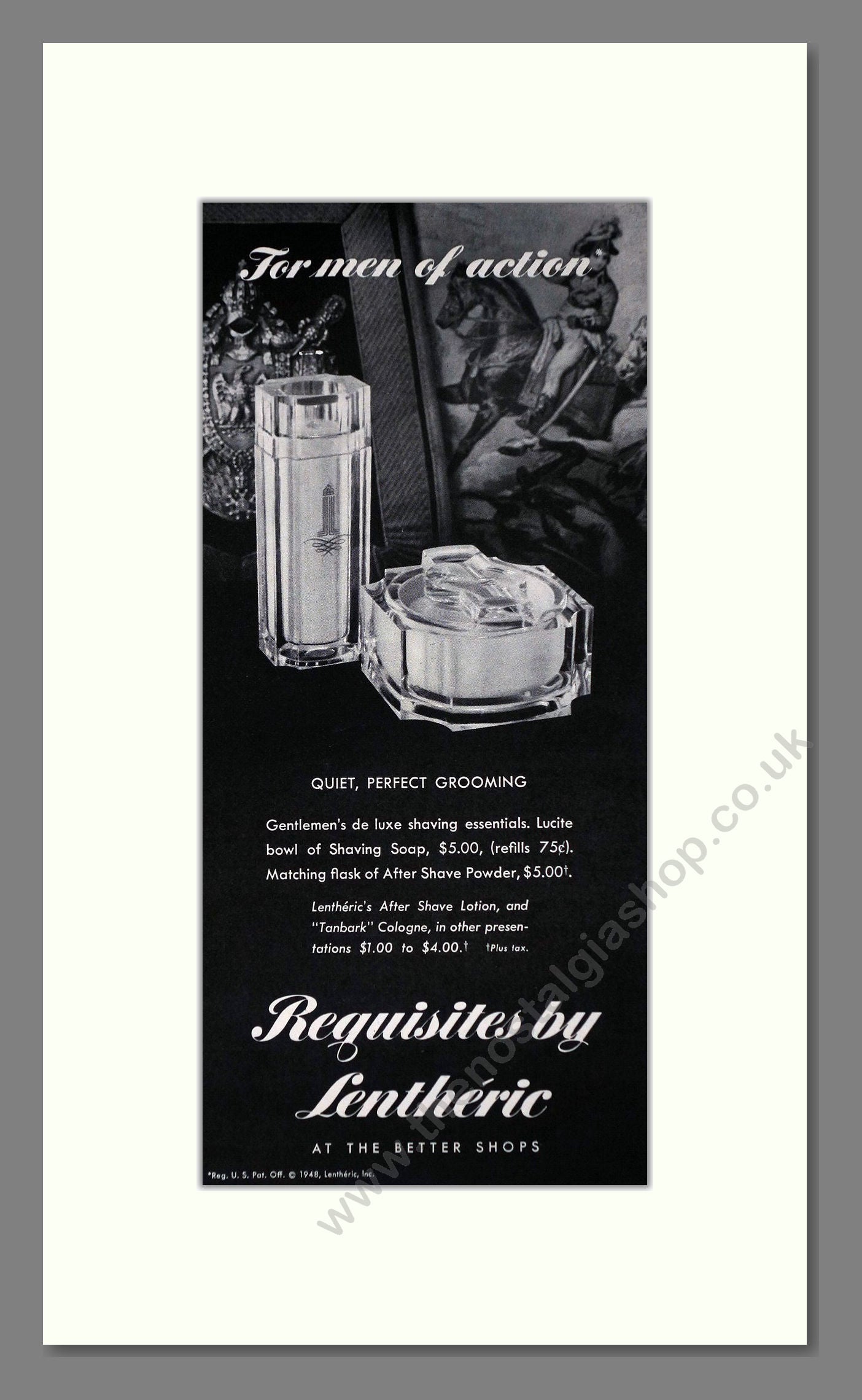 Lentheric - Requisites. Vintage Advert 1948 (ref AD66014)