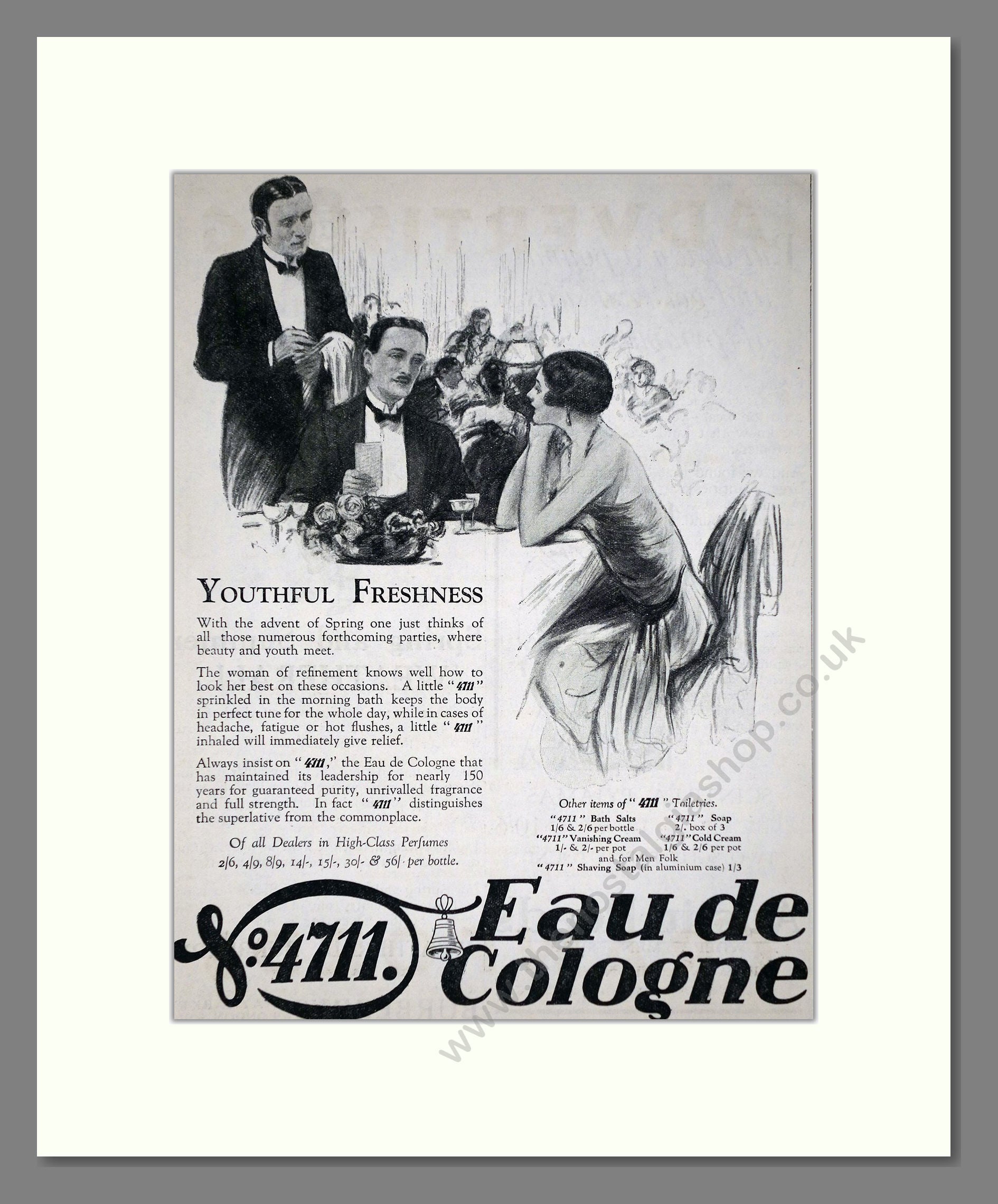 4711 - Eau De Cologne. Vintage Advert 1926 (ref AD66016)