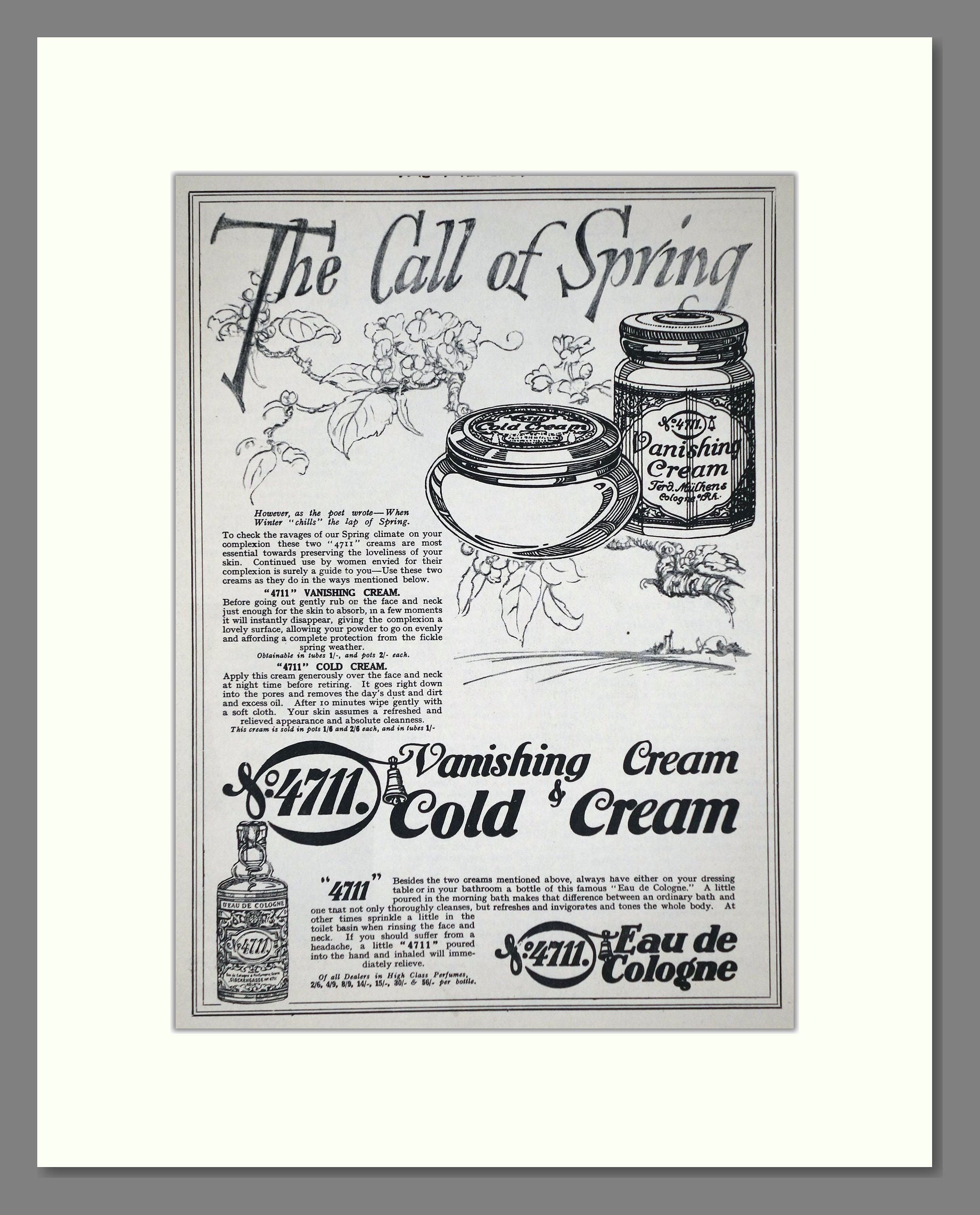 4711 - Eau De Cologne. Vintage Advert 1927 (ref AD66017)