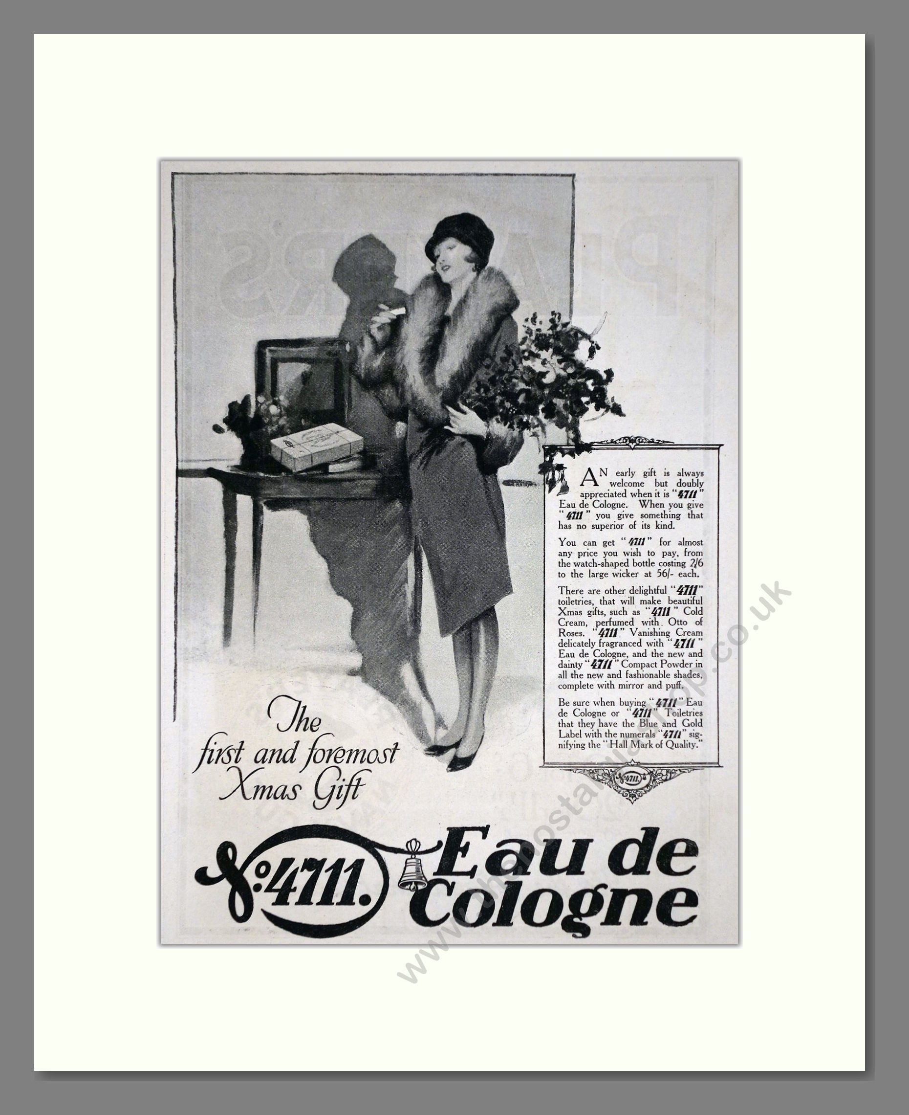 4711 - Eau De Cologne. Vintage Advert 1927 (ref AD66027)