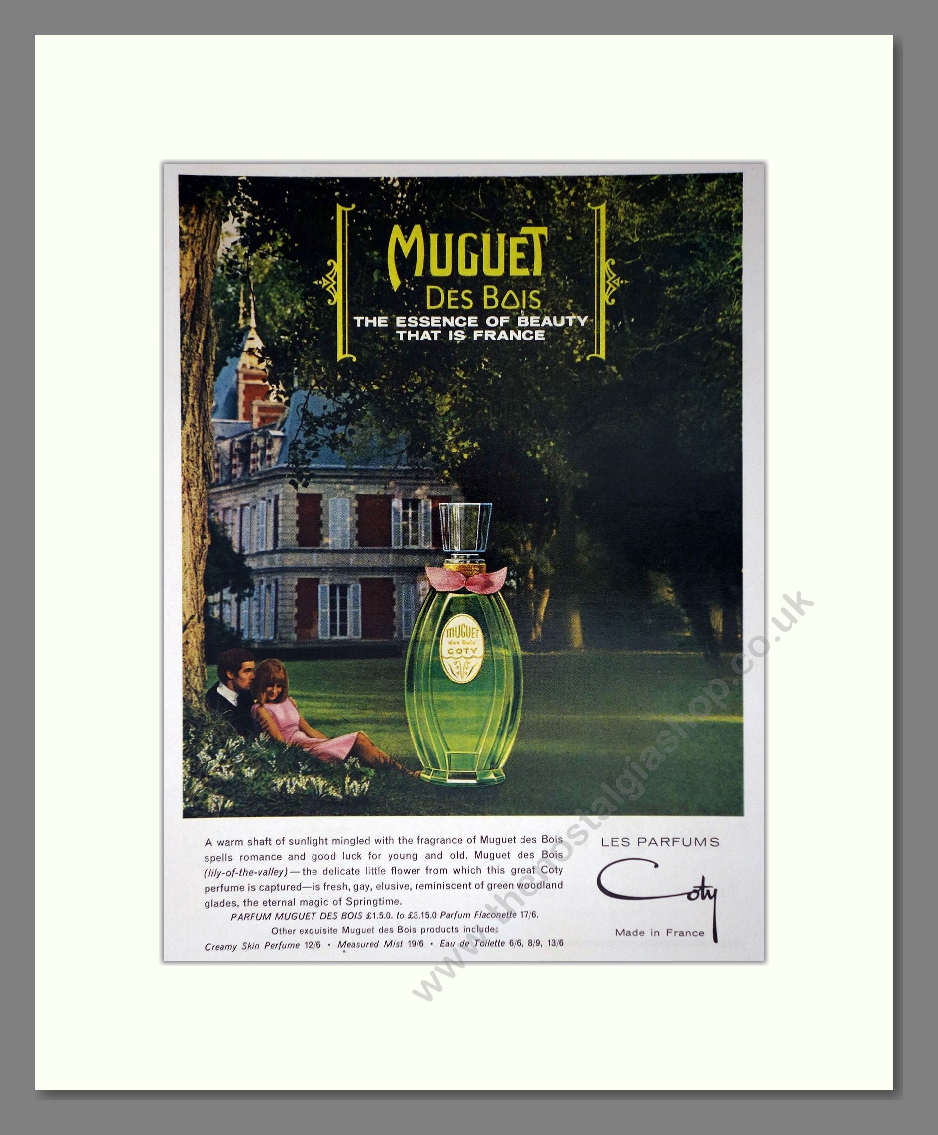 Coty - Muguet Des Bois. Vintage Advert 1964 (ref AD66035)