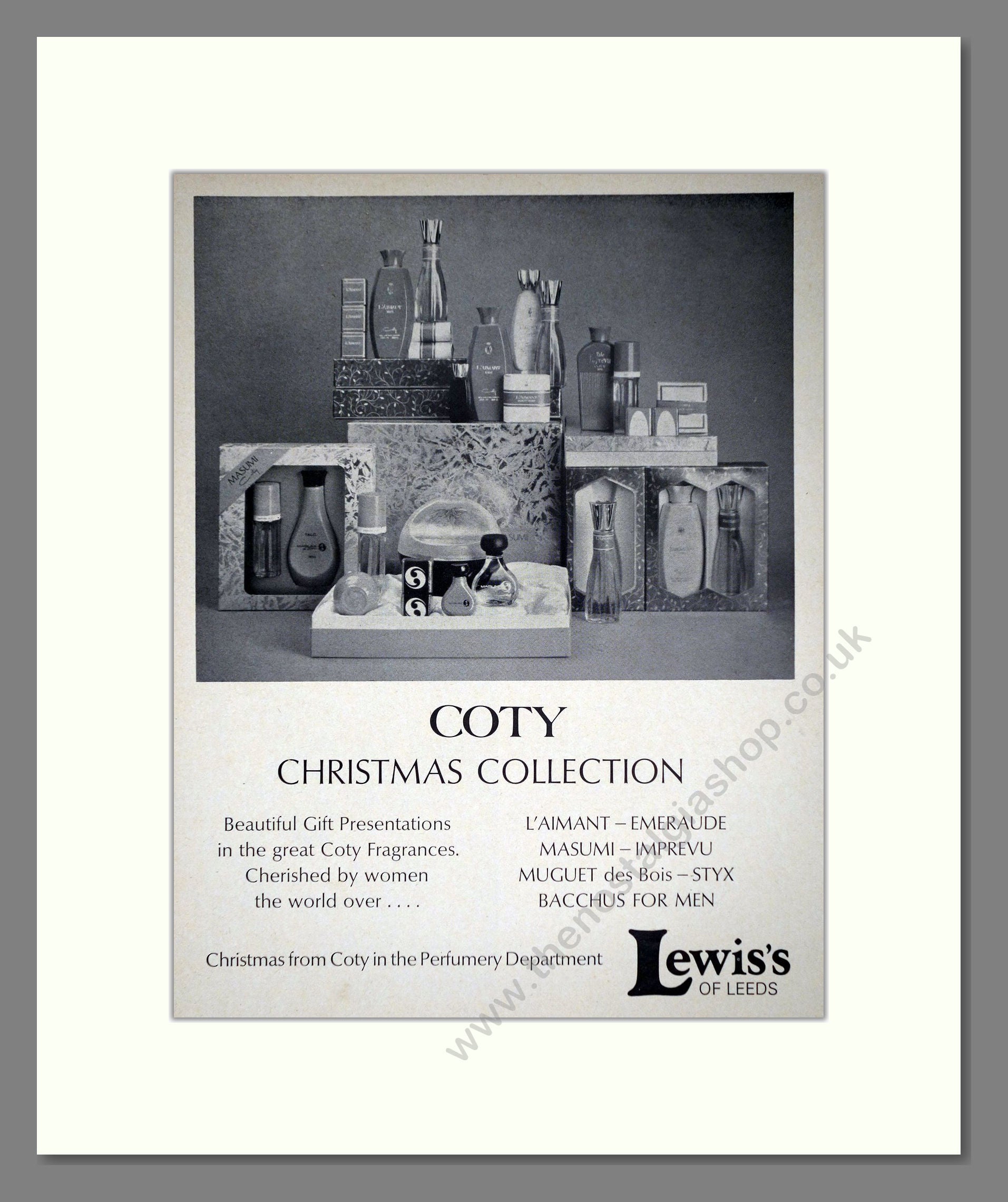 Coty - Christmas Collection. Vintage Advert 1973 (ref AD66045)