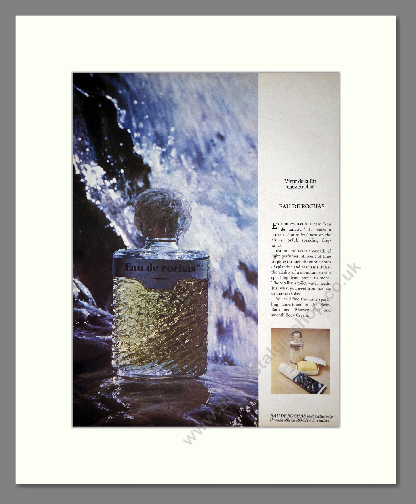 Rochas - Eau De Rochas. Vintage Advert 1974 (ref AD66067)