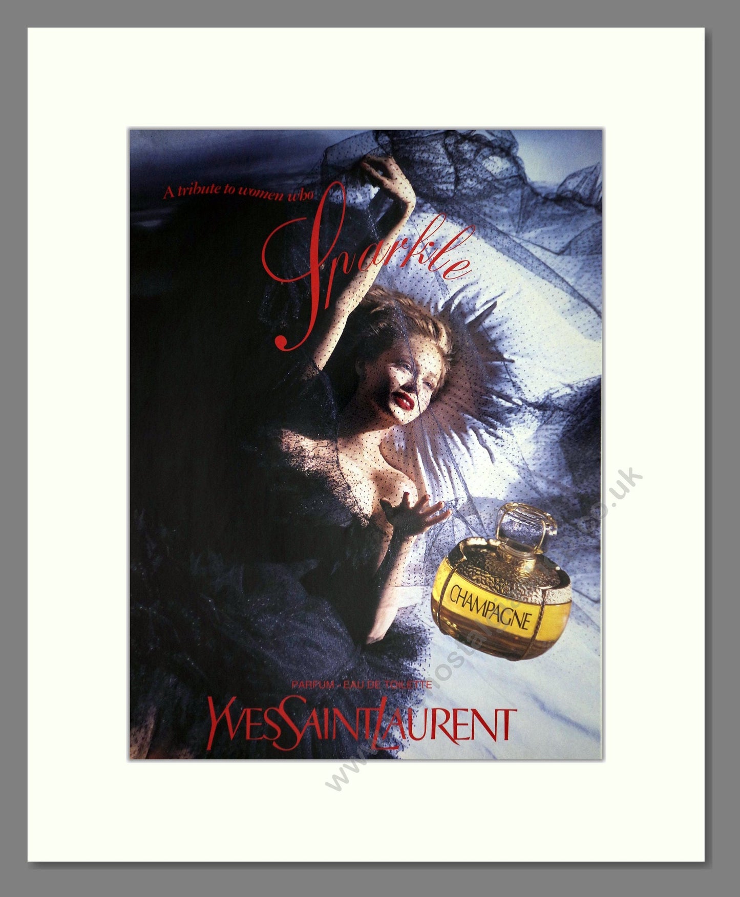 Yves Saint Laurent - Champagne. Vintage Advert 1995 (ref AD66123)