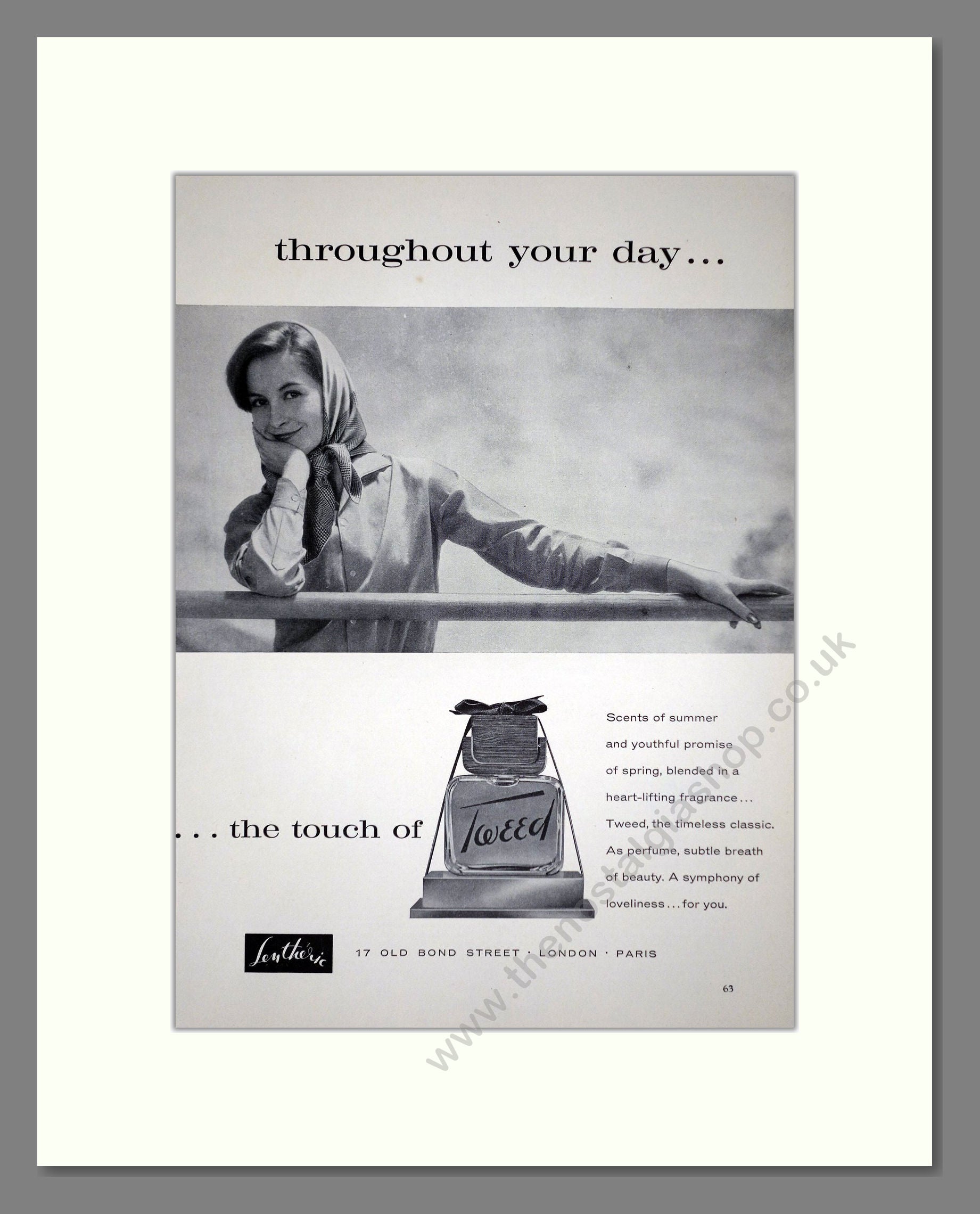 Lentheric - Tweed. Vintage Advert 1960 (ref AD66133)