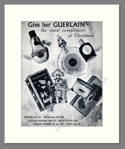 Guerlain - Gifts For Xmas. Vintage Advert 1954 (ref AD66146)
