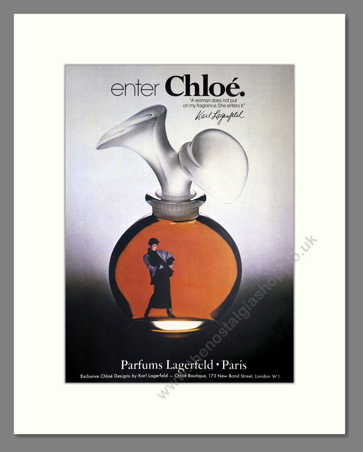 Lagerfeld - Chloe. Vintage Advert 1982 (ref AD66159)
