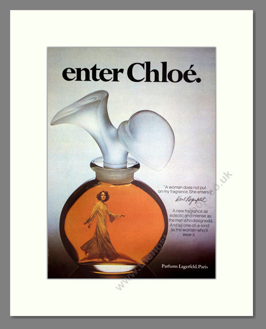 Lagerfeld - Chloe. Vintage Advert 1976 (ref AD66162)