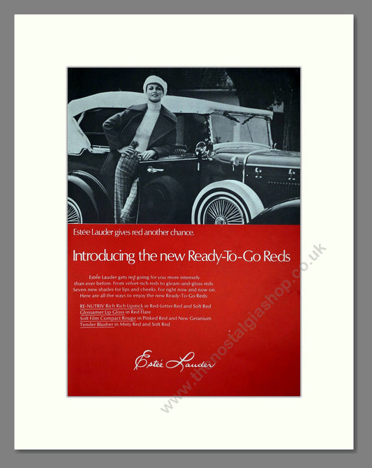 Estee Lauder - Ready To Go Reds. Vintage Advert 1974 (ref AD66182)