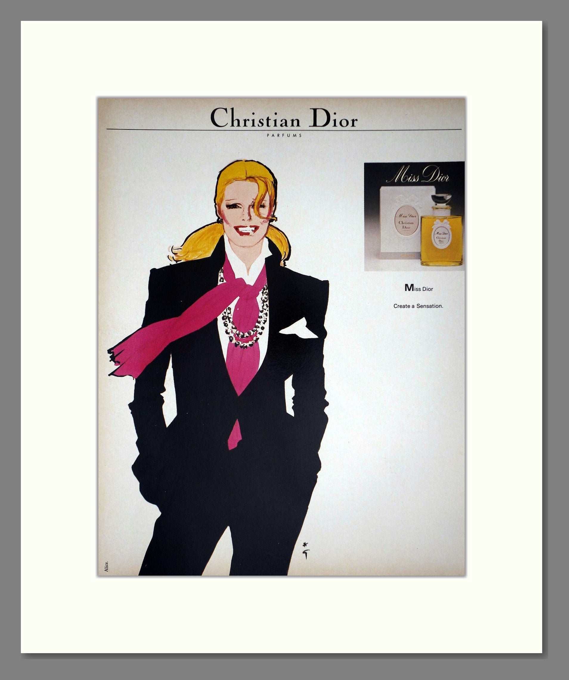 Dior - Miss Dior. Vintage Advert 1982 (ref AD66198)