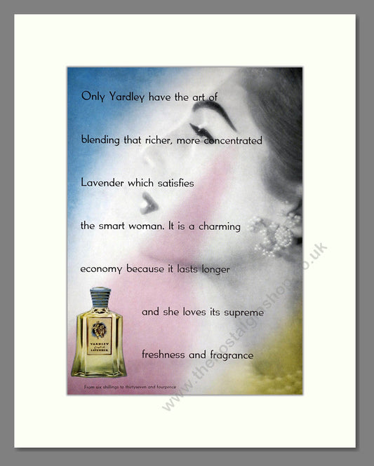 Yardley - Lavender. Vintage Advert 1955 (ref AD66206)