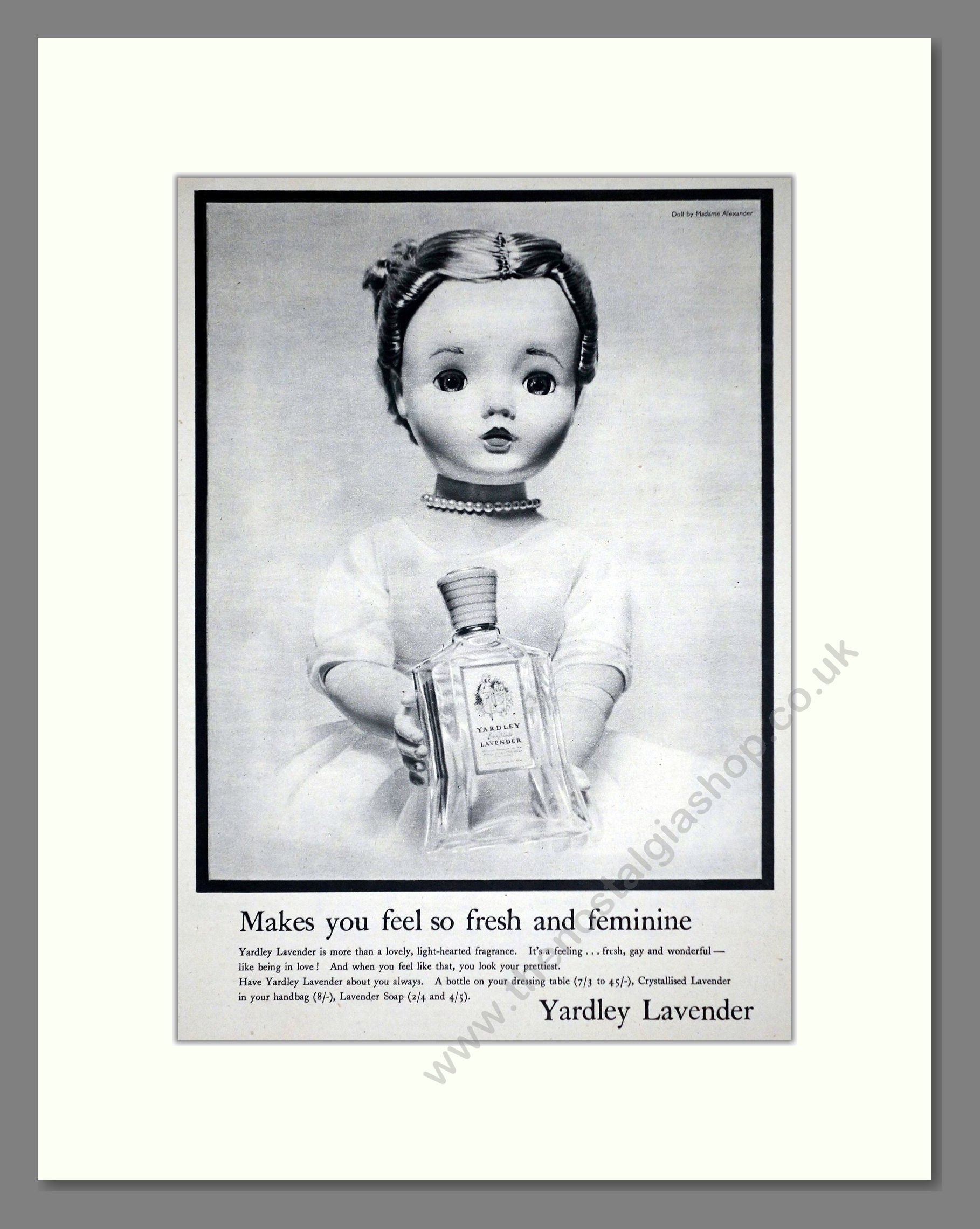 Yardley - Lavender. Vintage Advert 1956 (ref AD66209)