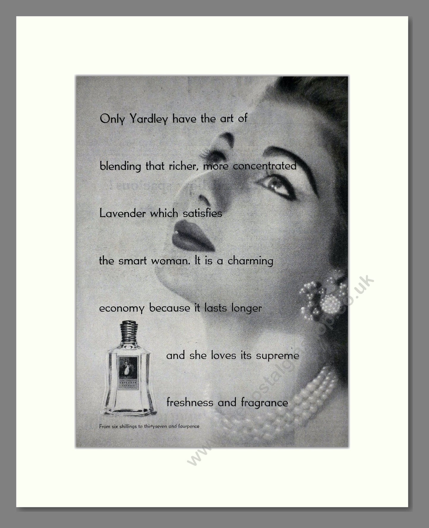 Yardley - Lavender. Vintage Advert 1954 (ref AD66210)