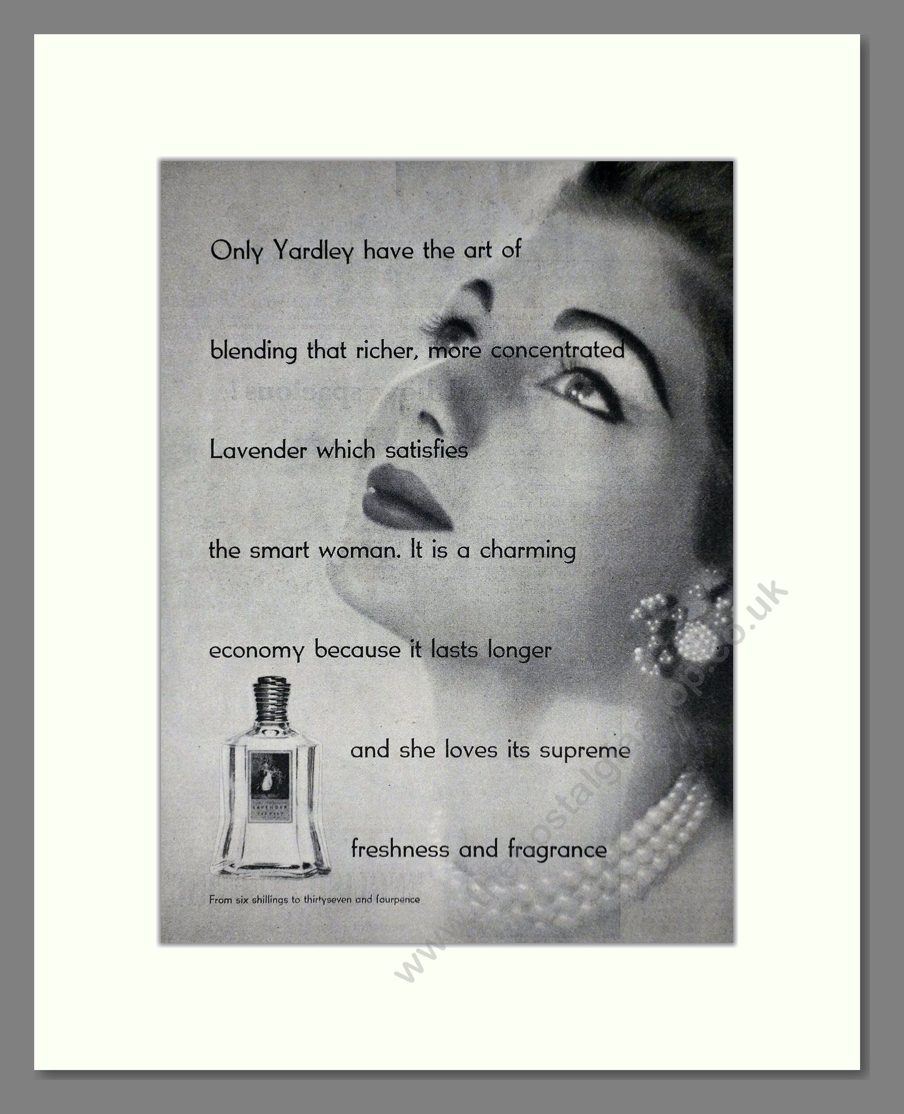 Yardley - Lavender. Vintage Advert 1954 (ref AD66210)