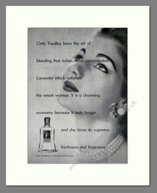 Yardley - Lavender. Vintage Advert 1954 (ref AD66210)