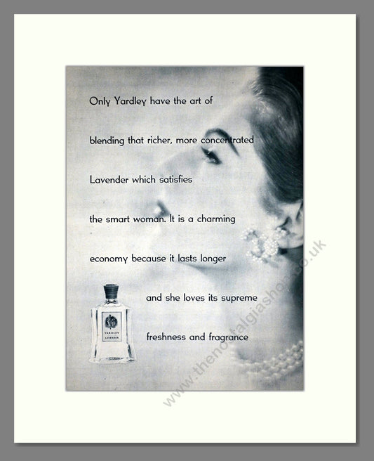 Yardley - Lavender. Vintage Advert 1955 (ref AD66211)