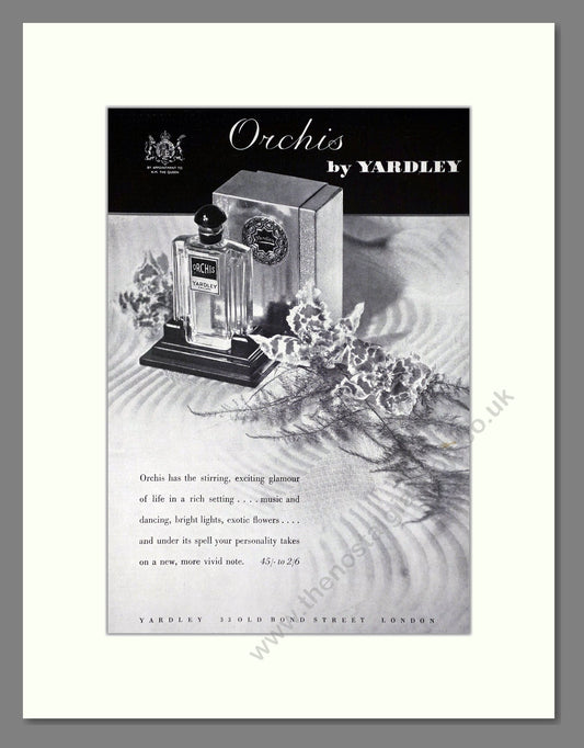 Yardley - Orchis. Vintage Advert 1935 (ref AD66216)