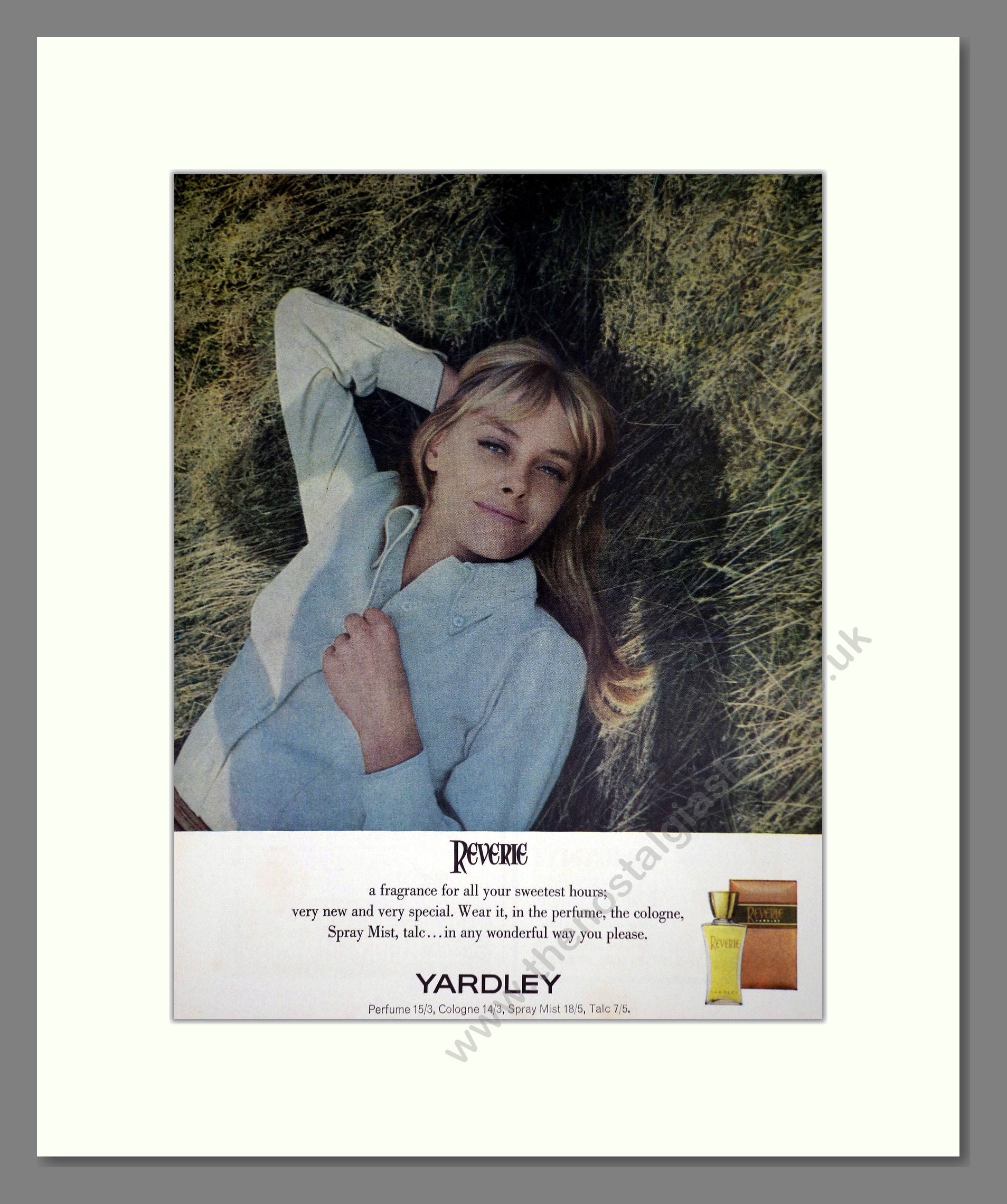 Yardley - Reverie. Vintage Advert 1967 (ref AD66217) – The Nostalgia Shop