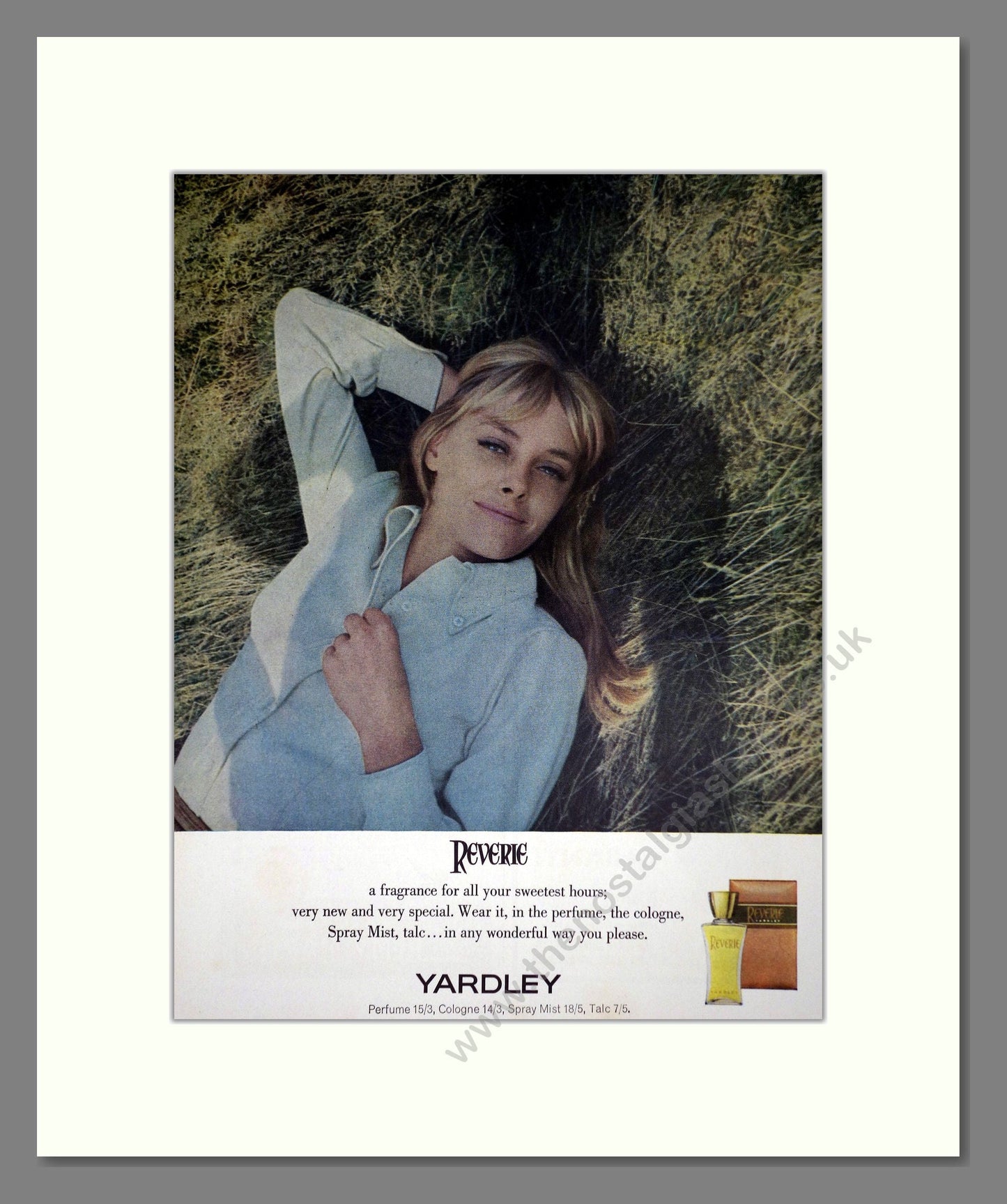 Yardley - Reverie. Vintage Advert 1967 (ref AD66217)