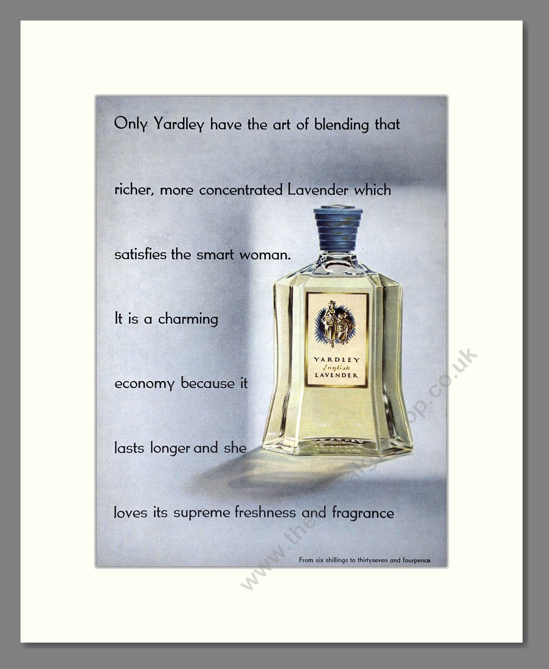 Yardley - Lavender. Vintage Advert 1955 (ref AD66223)